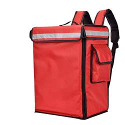 Pizzatasche,Lebensmittel Liefertasche 4. 2L / 58L. Große Takeaway-Taschen Fast Food Pizza Liefertasche Eisdose Wasserdichte Isolierung Lunch-Taschen Aufbewahrungsbox Roller Rucksack ( Color : 58L Red von MOEENS