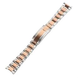 MOHDHAF-Edelstahl-Uhrenarmband für Rolex-Armband, Untergehäuse, Cinghia, matt, gebürstetes Armband, Sangle Gurt, Uhrenzubehör, Teile, Correa-Gleitschloss, 20 mm（A4，20 mm） von MOHDHAF