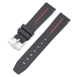 MOHDHAF-Für Omega Swatch Joint Planet Serie Mond Mercury Gebogenes Gummiband Für Moonwatch Uhr Gebogen Keine Lücke Gummiband Männer Frauen 20MM Uhrenarmbänder（T-20 mm） von MOHDHAF