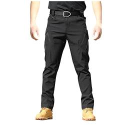 Herren Taktische Hose Outdoor Outdoor Softshellhose Herren Tactical Army Arbeitskleidung Männer Baggy Tactical Pants schwarz 3XL von MOKBAY