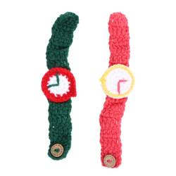 MOLUCKFU 2St Strickuhr für adventsgeschenke strick design analoge uhr Armbänder für Mädchen passende Armbänder für Stricken von Armbanduhren Simulationsuhr von MOLUCKFU