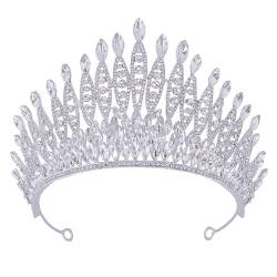 MOONDAME Braut Kopfschmuck Mit Schimmernden Strasssteinen Bunten Kristallen Tiaras Für Hochzeiten Und Partys Eleganter Haarschmuck Für Frauen von MOONDAME