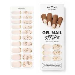 MOYOU LONDON Halbgehärtete UV Gel Strips - 20 Stück - Gel-Nagelfolien UV Härtend für Maniküre in Salonqualität - No Pain No Champaine von MOYOU LONDON