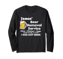 James 's Beer Removal Service Lustiger Gag Herren Spaß Neuheit Langarmshirt von MPL Funny Beer Tees