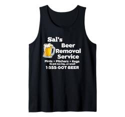 Sal's Beer Removal Service Lustiger Gag für Herren, lustige Neuheit Tank Top von MPL Funny Beer Tees