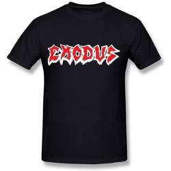 Exodus The Band Logo Pullover Men's Crewneck T-Shirt Short Sleeve Top Unisex Pure Cotton Tee Black L von MR Fair