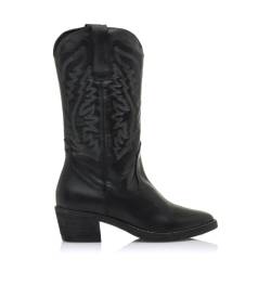 MTNG für Damen. 58964 Lässiger Lederstiefel Teo Schwarz - Absatzhöhe 5cm (39), 5 bis 8 cm, Reißverschluss von MTNG