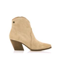 MTNG für Damen. 59743 Missouri beige Lederstiefeletten -Absatzhöhe 5cm (41), 3 bis 5 cm, Reißverschluss, Lässig von MTNG