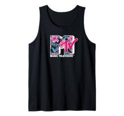 MTV Tropical Hummingbird Pattern Fill MTV Logo Tank Top von MTV