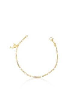 MUAU Schmuck Bracelet Figaro Delfin Gelbgold 750, 1.8mm, 16cm von MUAU Schmuck