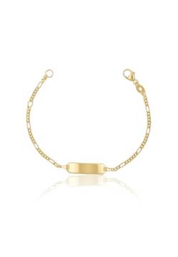 MUAU Schmuck ID-Bracelet Figaro Gelbgold 750, 1.8mm, 14cm von MUAU Schmuck