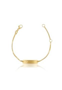 MUAU Schmuck ID-Bracelet Venezianer Gelbgold 750 Katze, 1.1mm, 14cm von MUAU Schmuck