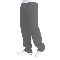 Jogginghose Herren Breite Baggy Sporthose Herren Cargo Hose Lang Baumwolle Freizeithose Elastische Taille Trainingshose Sport Hosen Casual Männer Jogger Laufhose Modern Sweatpants mit (Grey, XL) von MUMEOMU