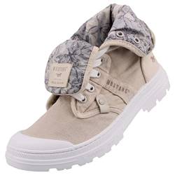 MUSTANG Damen Canvas Stiefelette Beige, Schuhgröße:EUR 39 von MUSTANG