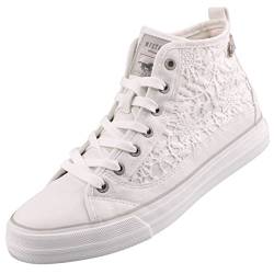 MUSTANG Damen High-Top Sneaker Weiß, Schuhgröße:EUR 39 von MUSTANG