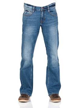 MUSTANG Herren Jeans Hose Oregon Bootcut Männer Jeanshose Denim Stretch Baumwolle Blau Schwarz W30 W31 W32 W33 W34 W36 W38 W40, Größe:W 34 L 32, Farbe:Medium Blue Denim (682) von MUSTANG