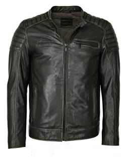 MUSTANG Herren Lederjacke 31021522 Black - Anthra 3XL von MUSTANG