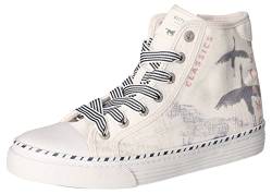 Mustang Damen 1376-502 High Top Sneaker, weiß, 40 EU von MUSTANG