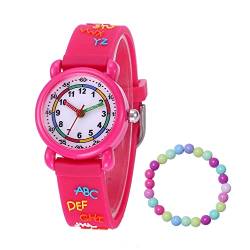 MUXIJIA Kinder Uhren für Mädchen und Jungen ab 3-10 Jahre, Analog Quarzuhr Cute 3D Cartoon Kinderuhr Silikon Armband Mädchen Jungen Armbanduhr von MUXIJIA