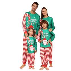 MUYOGRT Weihnachten Familie Pyjama Set, Weihnachtspyjama Weihnachten Schlafanzug Familie Set, Matching Christmas Pyjamas Couple Set, Schlafanzug Outfit für Damen Herren Kinder（18，Kinder） von MUYOGRT