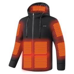 2024 Beheizbare Jacke Herren Warme Dicke, Unisex Winterjacke Aus 9 Zonen Heizbaumwolle Mit Einzelsteuerung USB Heizjacke Aus Baumwolle, Sale Beheizte Jacke Neue Outdoor Wintermantel Mit Wärmefunktion von MXETWJEL