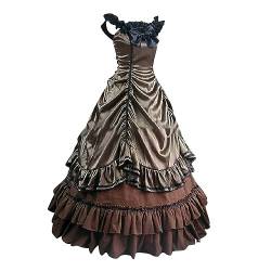 Mittelalter Kleidung Damen Retro Prinzessin-Königin-Kleid Partykleid Ballkleid Renaissance Faltenrock Kleider Court Rokoko Barock Ballkleider Abendkleider Cosplay Damen Fashion Viktorianische Kleider von MXETWJEL