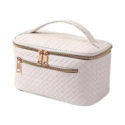 Damen-Make-up-Tasche Multifunktionale Kosmetiktasche, Hand-Clutch, Kulturbeutel (Farbe : Bianco, Size : 24x11x12.5cm) von MXMZSRTH