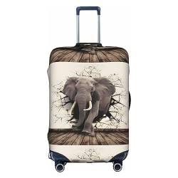 Gebrochene Wand Elefant Hochelastische Trolley-Koffer-Schutzhüllen, für Herren und Damen Geschäftsreisen, weiß, 95 von MYGANN
