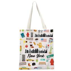 MYSOMY New York Gift New York Reise-Make-up-Tasche, New York, Kosmetiktasche, New York, Souvenir, Reißverschluss, Reise-Kulturbeutel, New York Tb3, Einheitsgröße, Modern von MYSOMY