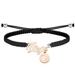 MYSOMY Wassermann-Makramee-Armband, rotgoldenes Sternzeichen, geflochtenes Armband, Wassermann, Schmuck, Sternbild, Geschenke, S von MYSOMY