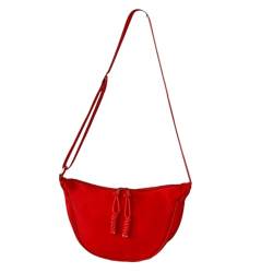 MZRAN Taschen für Damen, multifunktionale Nylon-Umhängetasche für Damen und Herren, vielseitige Umhängetasche, Knödeltasche, praktisch für jeden Anlass, rot von MZRAN