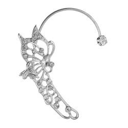 Ohrringe für Frauen, modische Schmetterlings-Ohrclips, exquisites Design, Strass-Ohrmanschetten, Ohrstecker für Frauen, Mädchen, Geschenk, Metall von MZRAN