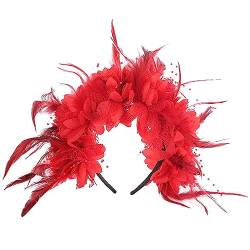 Modischer mehrfarbiger Kunstblumen-Haarreif, Halloween, Haarreif, Bühne, Hochzeit, Party, Frauen, Styling-Haarband, bunte Blume für Hochzeit, Mädchen, Blume, für Mädchen, zum Fotografieren von Mabta