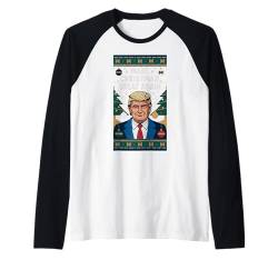 make christmas great again, Trump Ugly Sweater, lustig USA Raglan von Machen Sie Weihnachten wieder großartig Trump Ugly