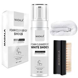 Madala Sneaker Reiniger, Sneaker Cleaner- 200ml Reiniger, Schuhpflege für Damen Herren, Sneaker Reinigungsset für Lässige Schuh Turnschuhe, mit Schuhbürste + Microfasertuch von Madala