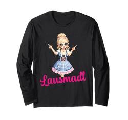 Lausmadl Shirt Kinder Ersatz Tracht Damen Dirndel Kostüm Langarmshirt von Mädchen Trachtenshirt bayrisches Madl Bluse