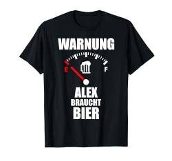 ALEX TShirt Name Vorname Spruch Bier Biertrinker T-Shirt von Männer Geschenk mit Name Vorname für Biertrinker