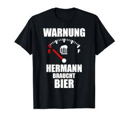 HERMANN TShirt Name Vorname Spruch Bier Biertrinker T-Shirt von Männer Geschenk mit Name Vorname für Biertrinker