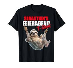 SEBASTIAN TShirt Rente Feierabend Faultier Vorname Spruch T-Shirt von Männer Geschenke zum Feierabend Faultier mit Name