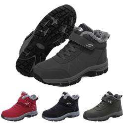 Maghrozi Ortho Relief Winterschuhe, Ergonomischer Klettverschluss-Stiefel mit großzügigem Zehen- und Fersenbereich - OrthoRelief (Grau, Erwachsene, Damen, 43, Numerisch, EU Schuhgrößensystem, M) von Maghrozi