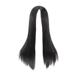 MagiDeal Lange glatte schwarze Haarperücke, Kunsthaarperücke, charmant, stylisch, elegantes Haar-Accessoire für Frauen, 70 cm, für den täglichen Gebrauch, von MagiDeal