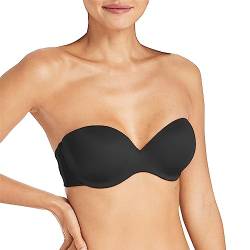 Maidenform Damen Trägerloser BH Maidenform Comfort Devotion Strapless Bra Einfarbig, Schwarz (BLACK BK), Gr. 85C (Herstellergröße: 38C) von Maidenform