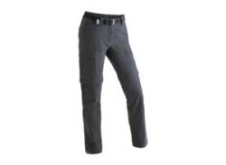 Funktionshose MAIER SPORTS "Inara slim zip" Gr. 17, Kurzgrößen, grau Damen Hosen Funktionshosen Wanderhose, zipp-off Outdoor-Hose, 4 Taschen, Slim Fit von Maier Sports