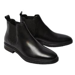 Maine Brampton Chelsea-Stiefel für Herren, Leder, flexible Sohle, Schwarz, 12 von Maine