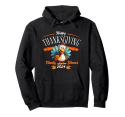 Happy Thanksgiving Familienessen 2024 Pullover Hoodie von Making God Smile Christian Apparel