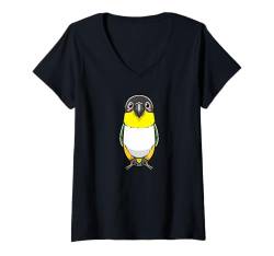 Damen Schwarzköpfige Caique Exotische Vogel Papageienliebhaber T-Shirt mit V-Ausschnitt von Malcaiqueluveve