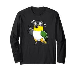 Schwarzköpfige Caique Exotische Vogel Papageienliebhaber Langarmshirt von Malcaiqueluveve