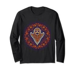 Mandala Boo cooles Geist Halloween Kostüm, Mandala Stil Langarmshirt von Mandala Boo Halloween costume, Boo outfit