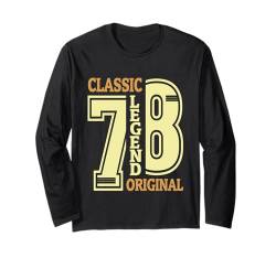 46 Jahre Classic 1978 Legend Original 46. Geburtstag Langarmshirt von Mann, Frau Geburtstag Design