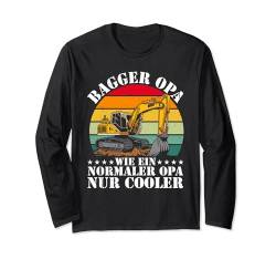 Lustiges Bauarbeiter Vatertag Bagger Opa Langarmshirt von Mann Baggerfahrer Design